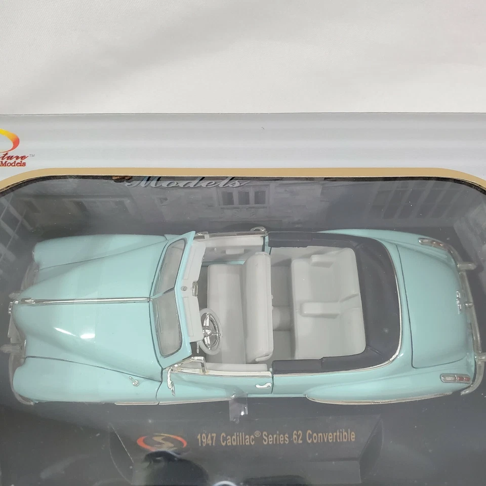 Signature Models 1947 Lt Blue Cadillac Convertible Series 62 1:23 Diecast Rare - Image 2 of 4