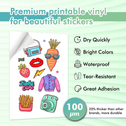 200 Sh Koala bedruckbar Vinyl Aufkleber Papier Wasserdicht Tintenstrahl Laser Cricut Bulk - Bild 11 von 14