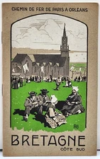 1926 Brittanny South Coast Railway from Paris to Orleans Travel Guide 