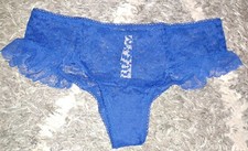 VS ruffled lace cheeky panty NEW size small purplish blue