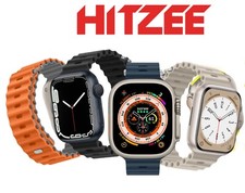 LOT HITZEE Compatible with Apple Watch Strap Soft Loop Silicone Ocean Straps