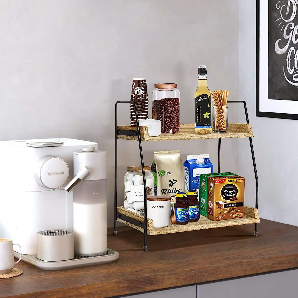 Coffee Bar Accessories and Organizer Countertop,Coffee Station