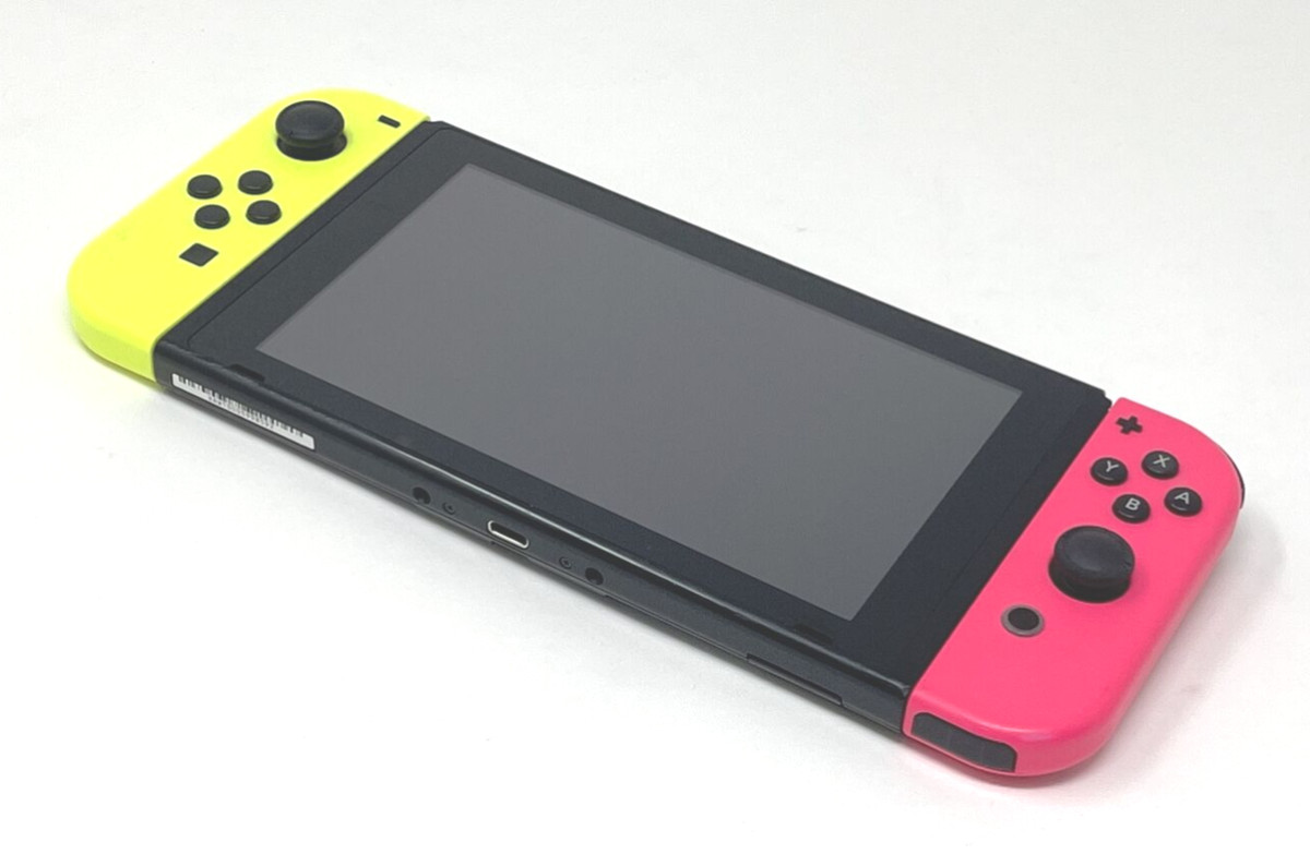 Nintendo Switch with Neon Pink and Neon Green Joy-Con HAC