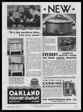 1936 Oakland Foundry Co. Belleville Illinois Tabl-Range Stove Vintage Print Ad