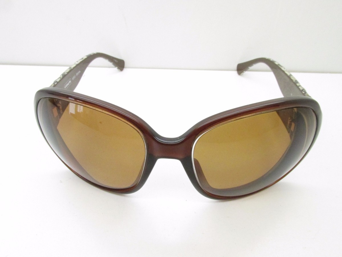 COACH brown sunglasses S3010 Coach S3010 Preppy Translucent Brown Monogram Sunglasses | eBay main image 2