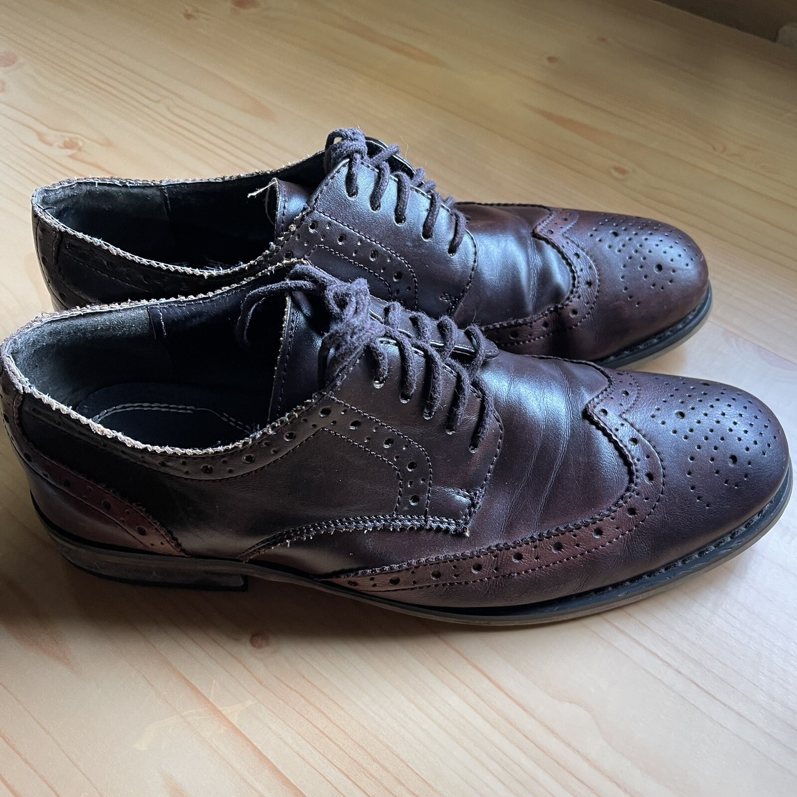 SAOLA Scarpa elegante uomo Robert David stringata pelle marrone taglia 9 9 5 usata