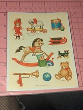 Vintage Hallmark Stickers Snowman Christmas Toys 1 sheet
