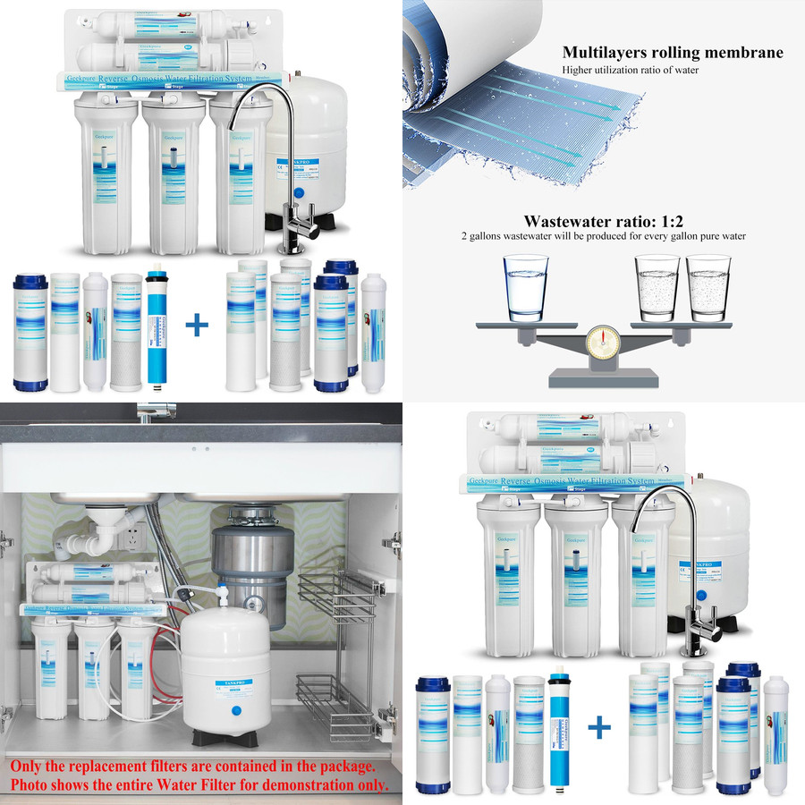 5 Stage Home Drinking Reverse Osmosis System Clean Water Hea