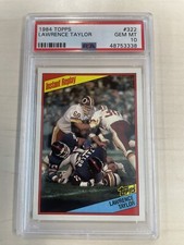 RARE 1984 Topps Lawrence Taylor  #322 PSA 10 Mint Condition Low Population