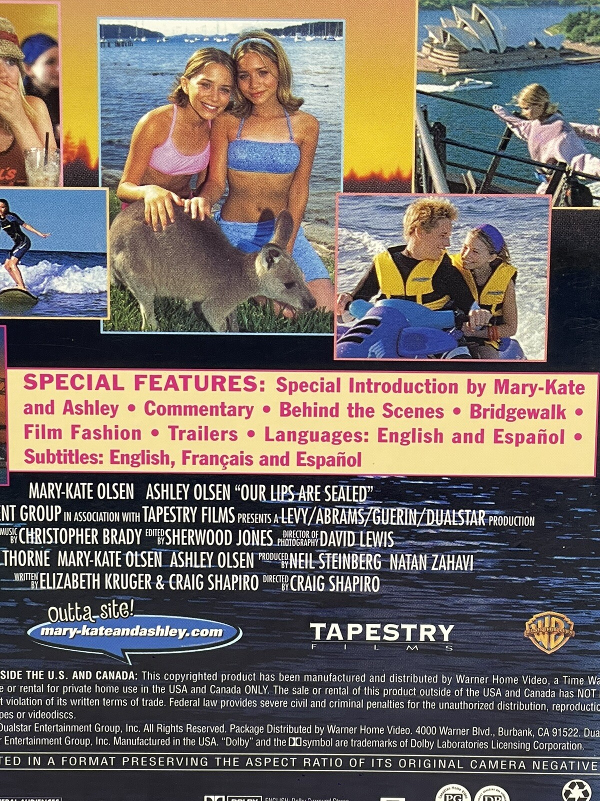Our Lips Are Sealed (DVD, Olsen Twins, 2001, MaryKate Olsen, Ashley