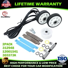 2 Pack 303373K Fits For Maytag Dryer Roller Wheel Drum Support Belt Kit 12001541