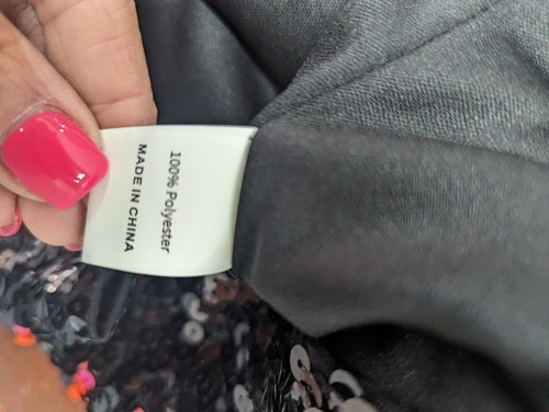 MANER Women's Sequin Skirt Sparkle Stretchy Bodycon Mini Skirts Night Out NEW L - Foto 6 di 7