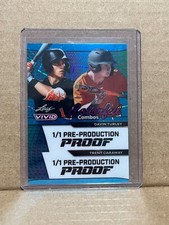 Gavin Turley Trent Caraway 2024 Leaf Vivid Baseball 1/1 Pre Production Proof