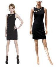 Versus Versace Cut Out Black Dress 42 - 6