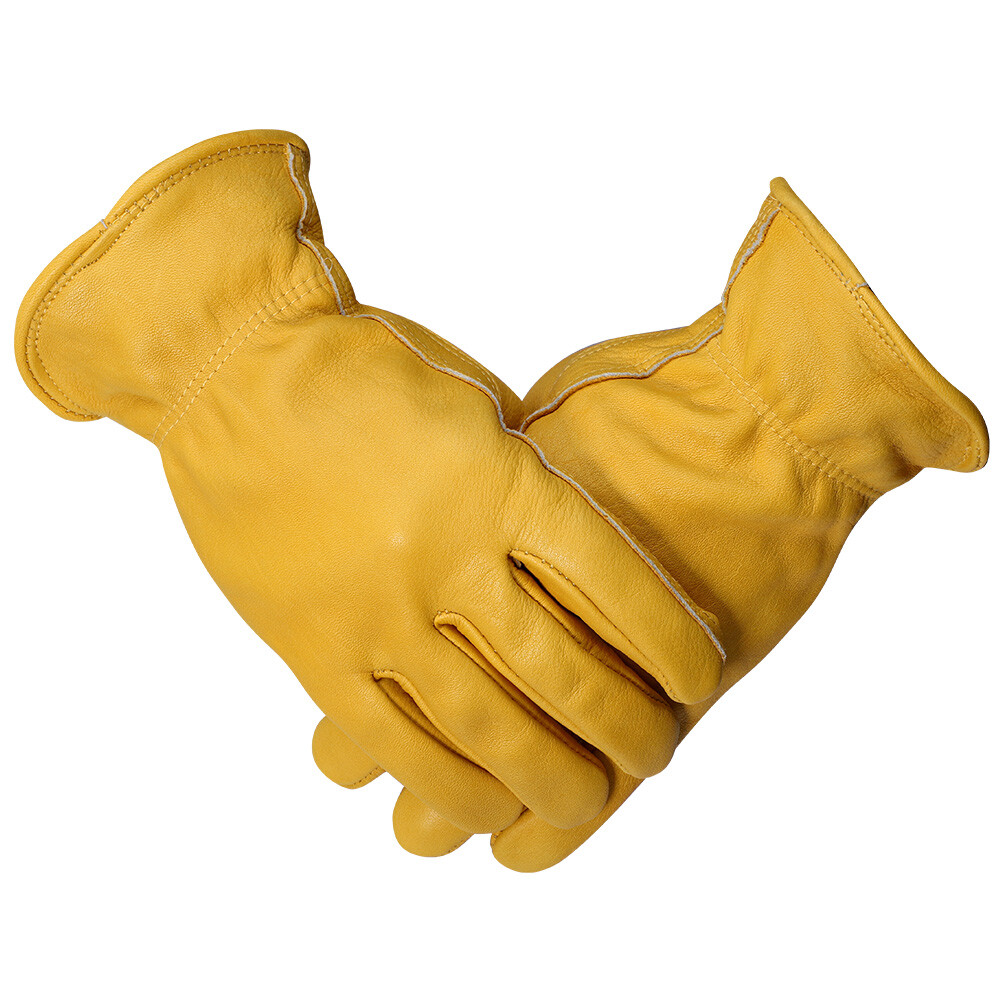 Heavy Duty Gardening Gloves Men Women Thorn Proof Leather Yard Work