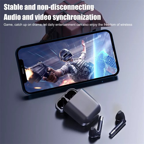 Black Earbuds TWS Bluetooth 5.3 Earphones Wireless Headphones For iPhone Android - Picture 5 of 14