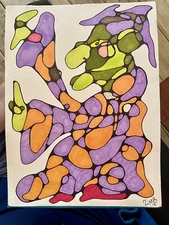 ABSTRACT MODERN NEW ART SIGNED BY ARTIST ZOMAN BLUE - Defying Gravity