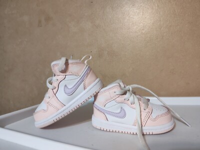 Jordan Mid Unisex Baby Shoes Size 4c Boy Girl Pink Purple