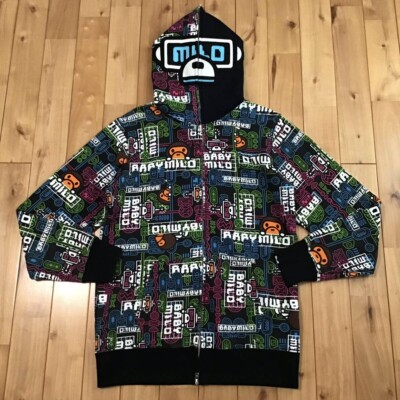 2016 BAPE future milo full zip hoodie A Bathing Ape Size L