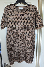 Calvin Klein Women's ALL OVER LOGO Knit Dress CT4W1BE8 (Size PETITE XL) MSRP $99