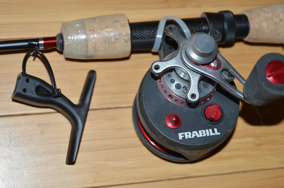 Carrete caña de pescar hielo ligero frabill 6915 línea recta bro serie 371 36" 6865 Foto 4 de 4