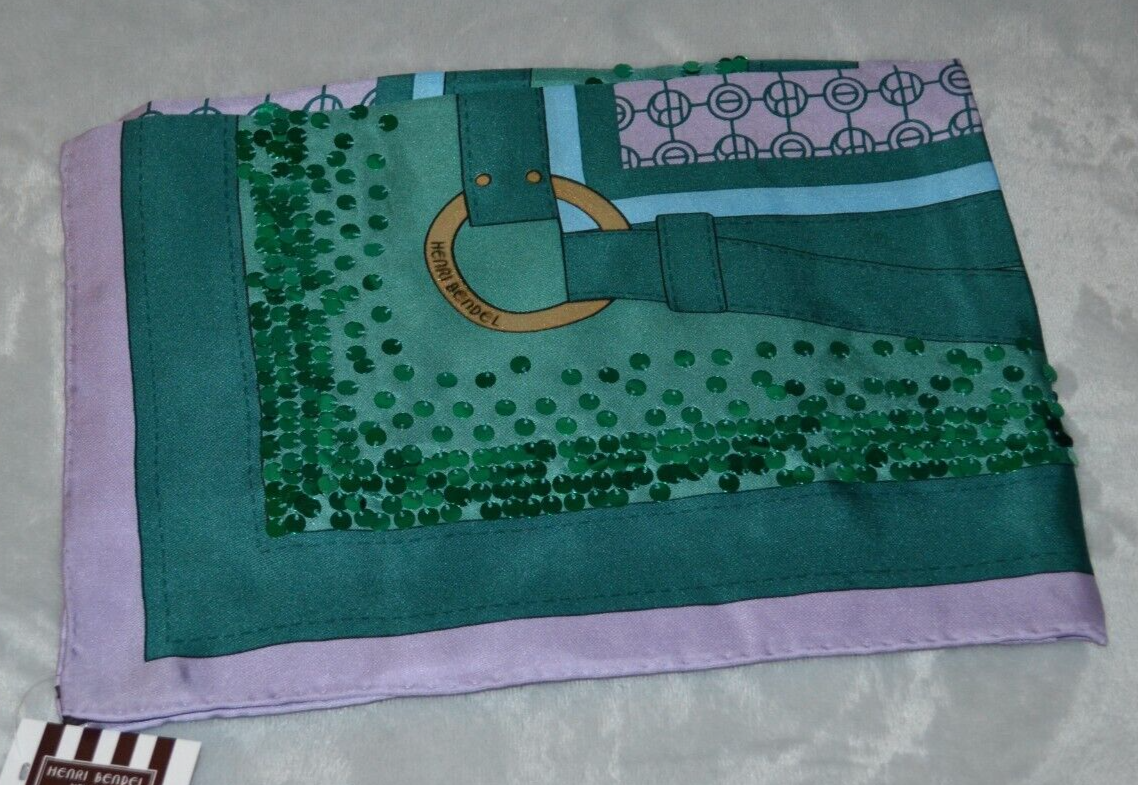 HENRI BENDEL SPRUCE SILK SQUARE SCARF | eBay display picture 3