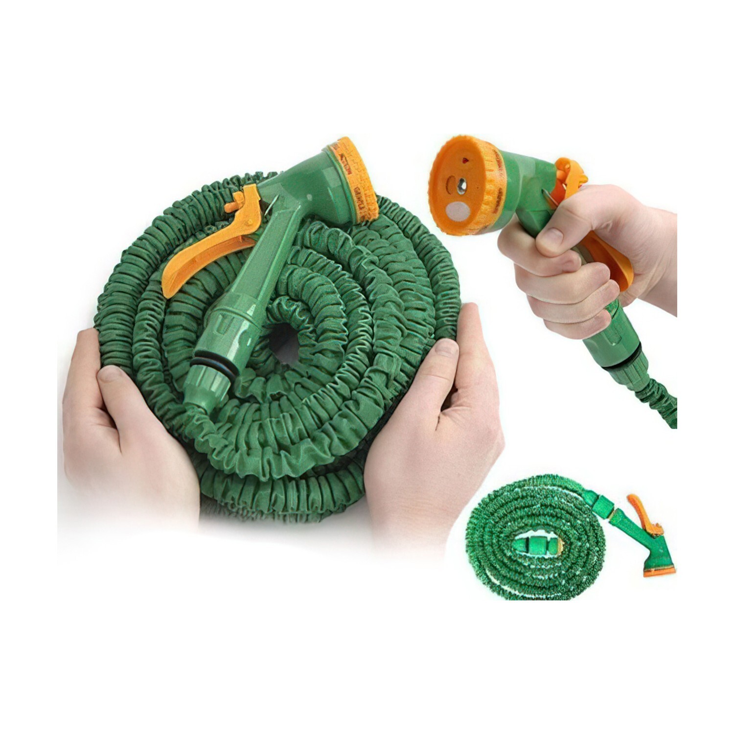 Tuyau arrosage extensible 23m flexible avec pistolet arrosage 4 jets jardin