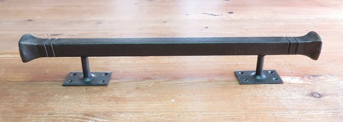 Push Pull Door Handle Hand Forged Solid 16.5" Wrought Iron Barn Entrance Entry - Picture 6 of 6
