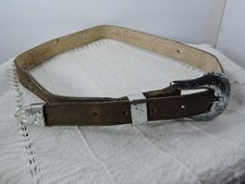 Nocona made in TX leather womens belt with buckle and conchos size 32