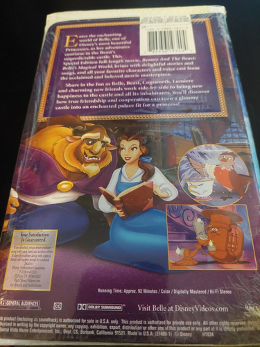 Disney’s Beauty and the Beast: Belle's Magical World (VHS, 1998) Special Edition - Picture 2 of 3