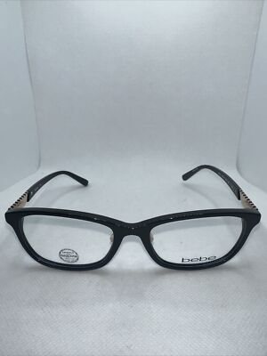 Bebe Bb5154 52/17 135 Jet Black Women Swarovski Eyeglass Frames Y41
