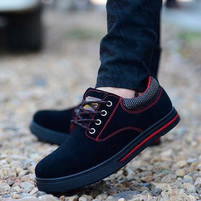 Mens Steel Toe Shoes Safety Breathable 
