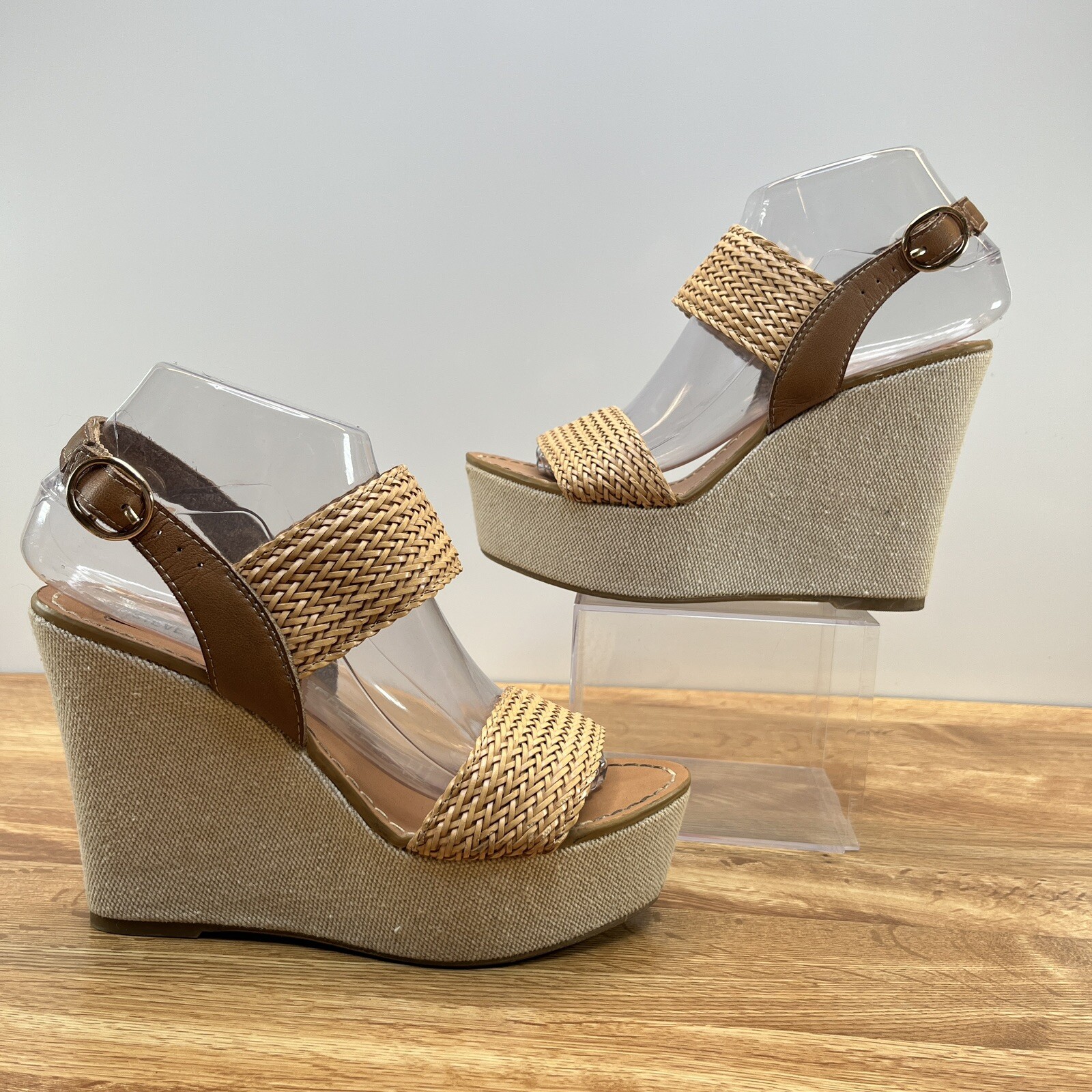 steve madden woven wedge sandals