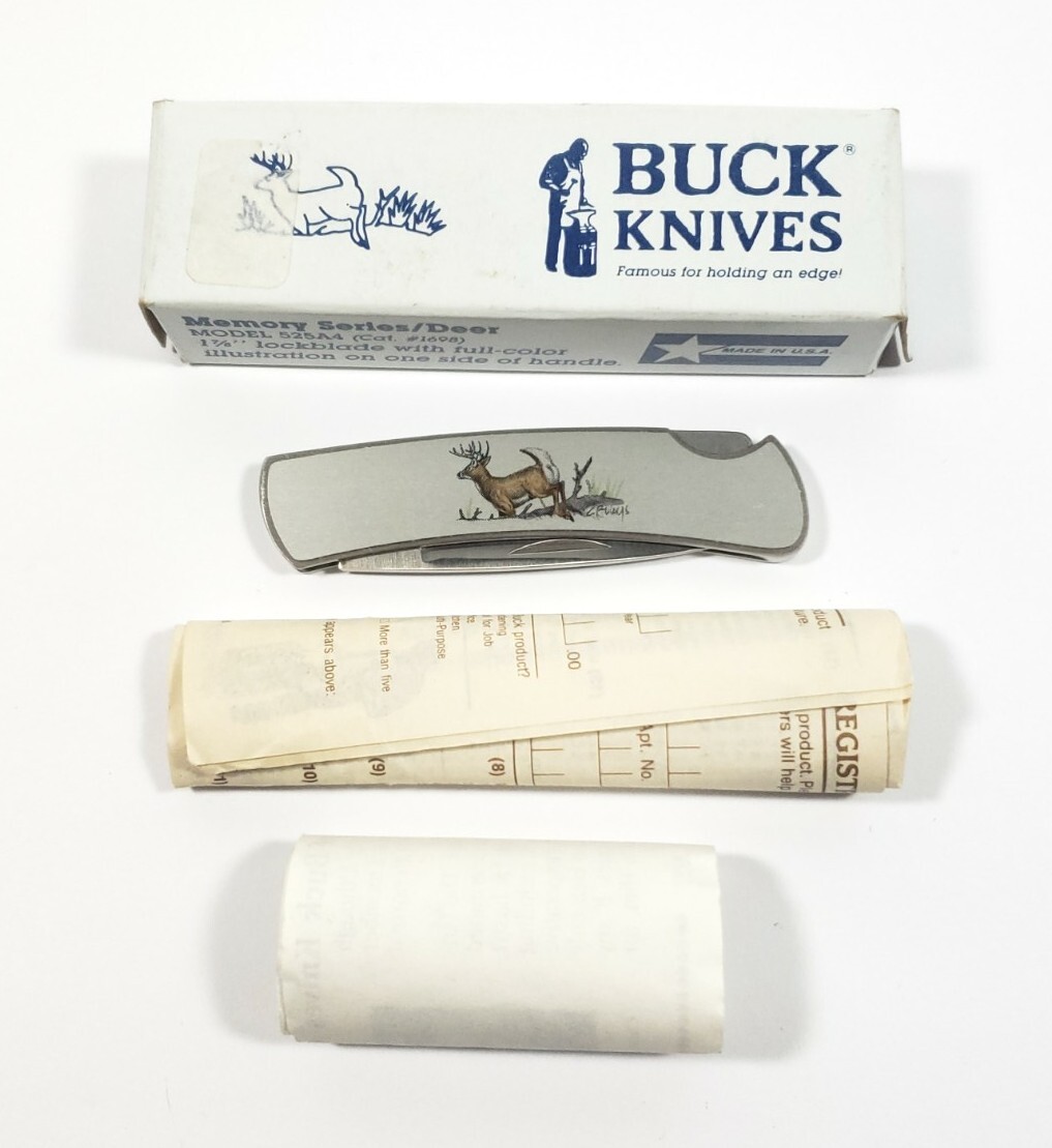 Buck Knives 52504 Memory Series Whitetail Deer | eBay Buck Knives 52504 Memory Series Whitetail Deer | eBay