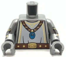 Lego New Minifig Torso White Surcoat Jewel Necklace and Belt Knight Armor Castle