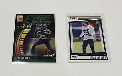 Tariq Woolen 2023 Donruss Elite Full Throttle #FT-TW & 2022 Score #390 Rookie