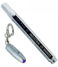 Opticz Blacklight Reactive Invisible Blue Ink Industrial UV Marker with UV Light