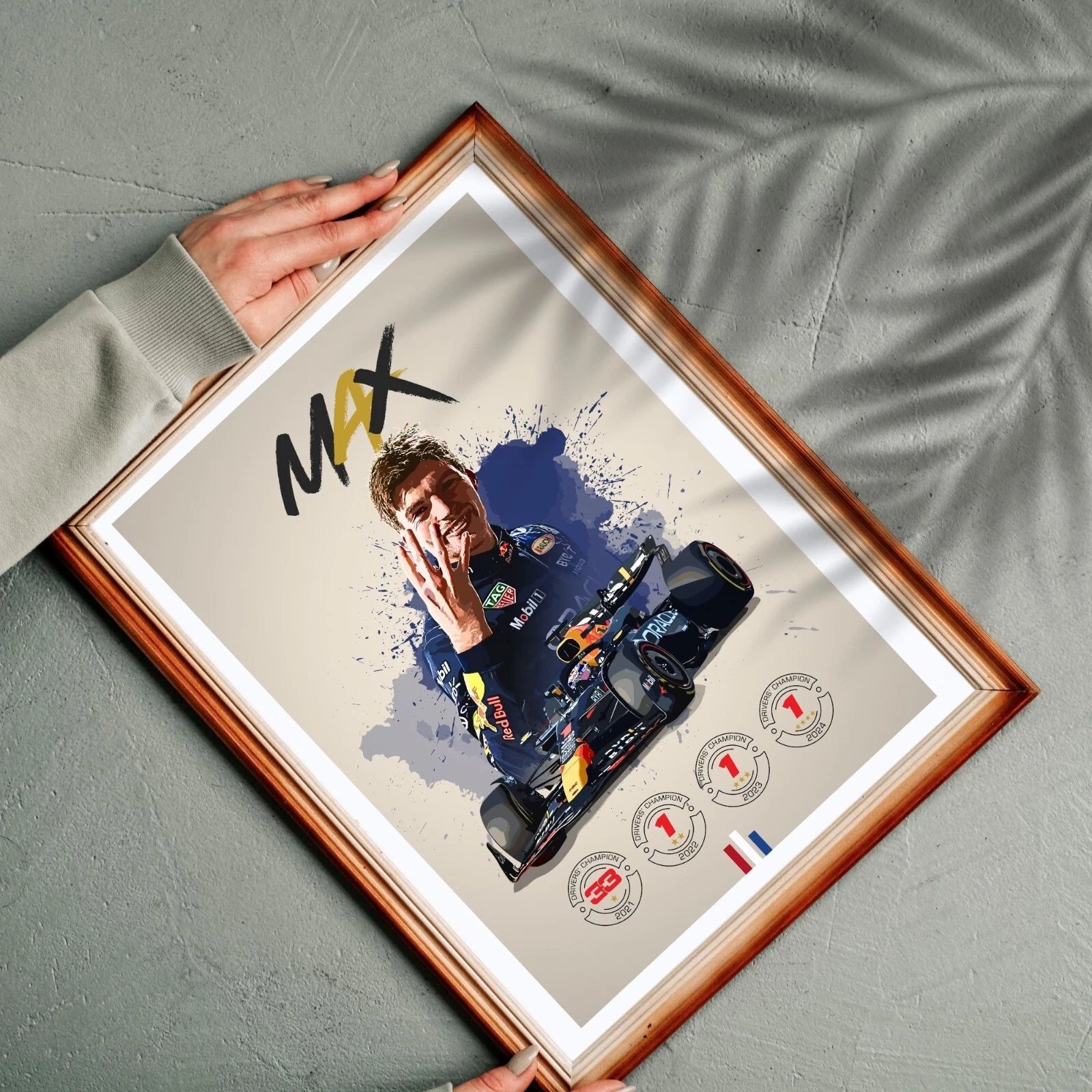 Max Ver Stappen Four-Time World Champion Poster