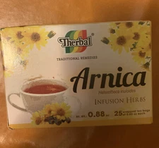 Therbal Arnica Tea hierbas para infusion contenido 25 bags