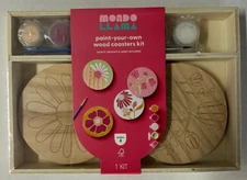Mondo Llama Make-your-own Flower Wood Coaster Kit Makes 4