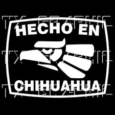 Hecho En Chihuahua  Estado de Mexico  Aztec Aguila Decal   Sticker     