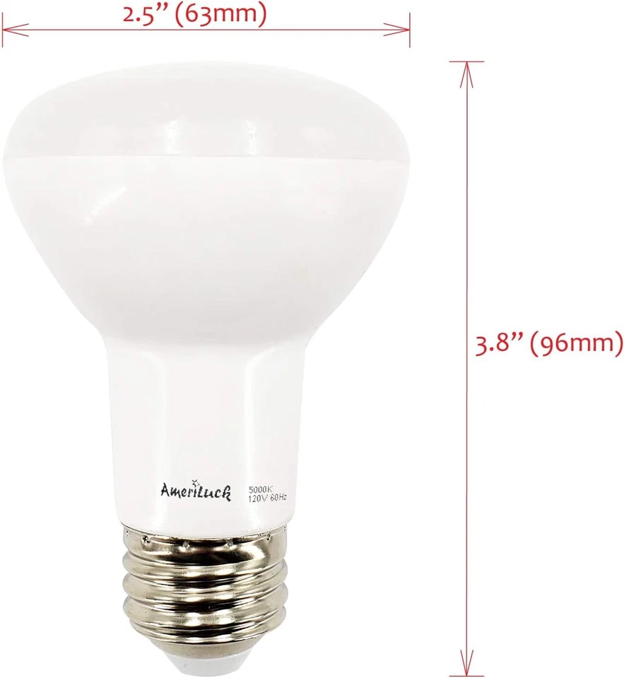 10 Pack BR20 LED Flood Light Bulb, Dimmable, 7W (50W Equiv.), 2700K Soft White - Image 2 of 4