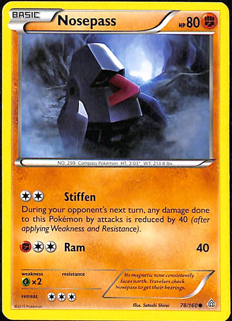 Nosepass 78/160 - Common Pokemon XY Primal Clash Card
