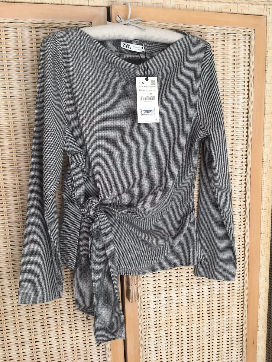 zara dogtooth top