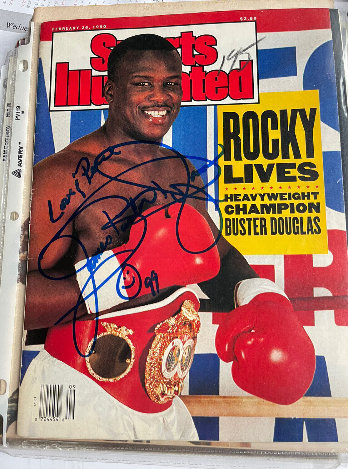 James Buster Douglas Autographed Sports Illustrated Magazine