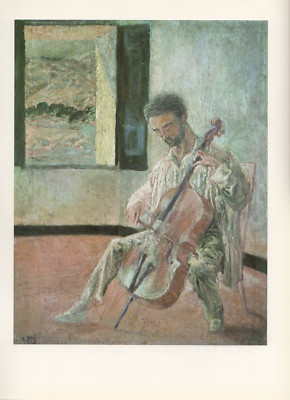 1976 Vintage SALVADOR DALI ''VIOLONCELLIST RICARDO PICHOT'' Color Art Lithograph