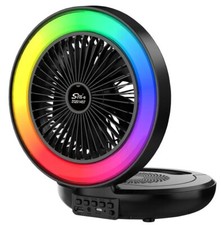 Mini Fan 8W Speaker with RGB Light Portable Wireless Speaker With Rechargeable F