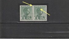 Romania STAMPS 1934 KING Carol II POSTAL HISTORY PAIR MNH ERROR POST 2 LEI