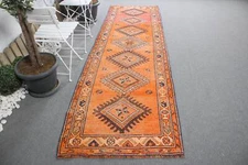 Neutral Rug, Floor Rugs, Vintage Rugs, Turkish Rug, 3.1x10.5 ft Runner Rugs