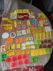 Vintage Fisher Price Little People Furniture Swing Set Chairs Pop Up Camper 78pc